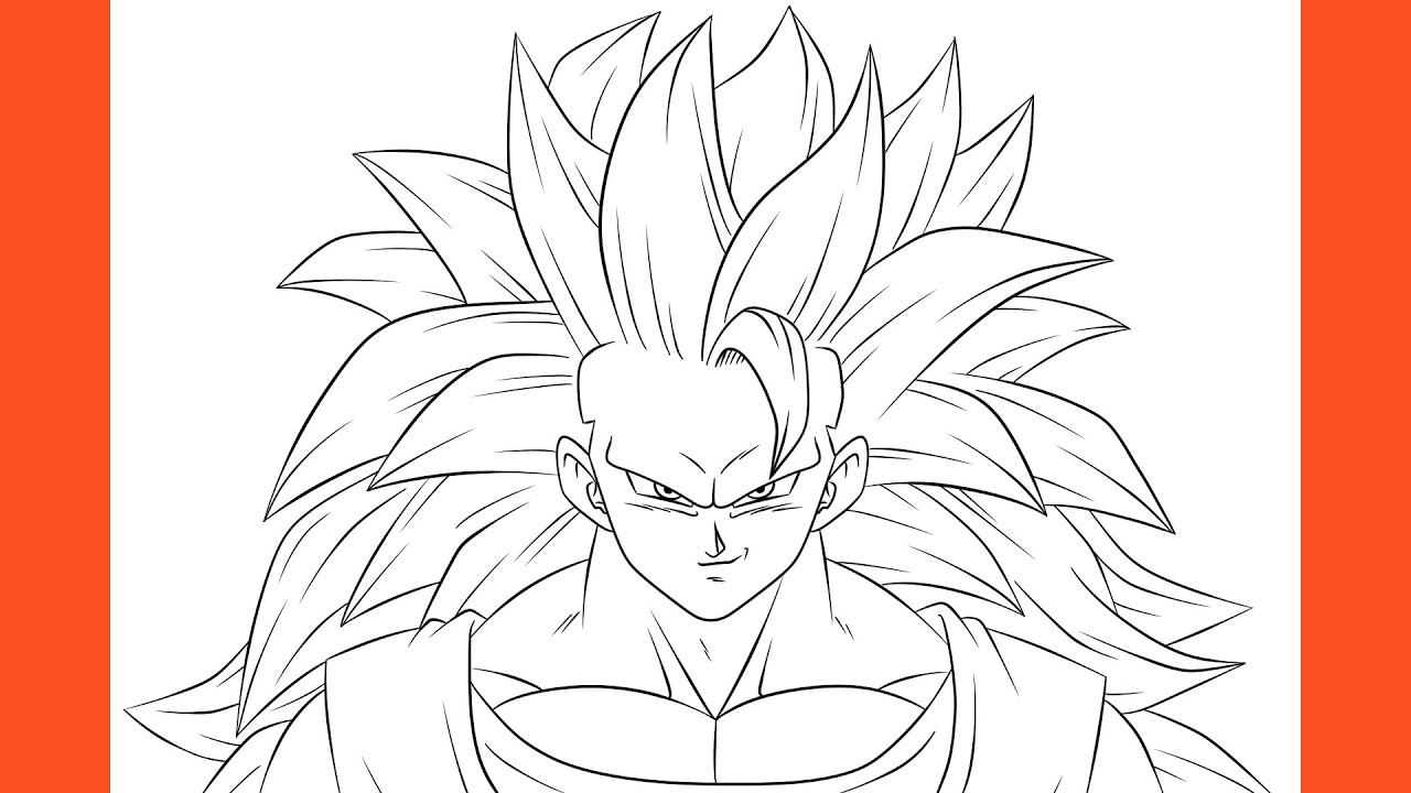 How To Draw Super Saiyan 3 Goku (Dragon Ball Super)
