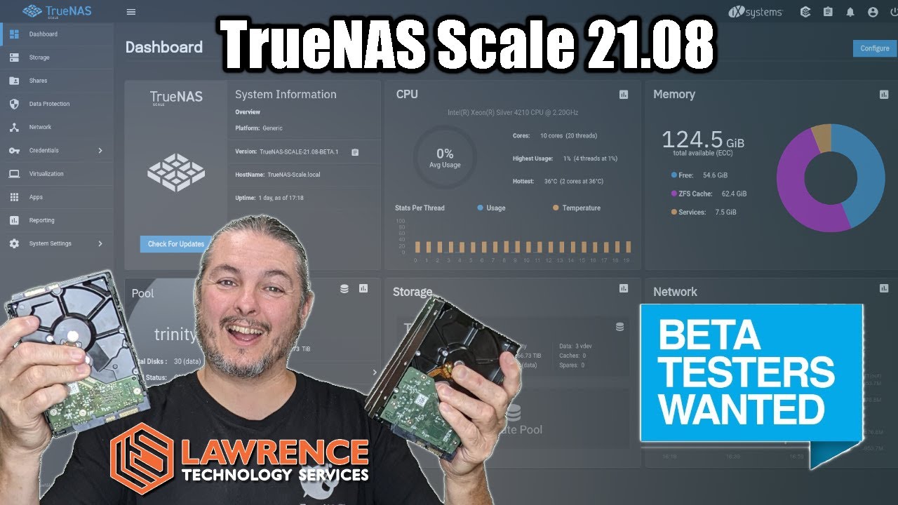 Тестирование TrueNAS Scale 21 08 Beta 1