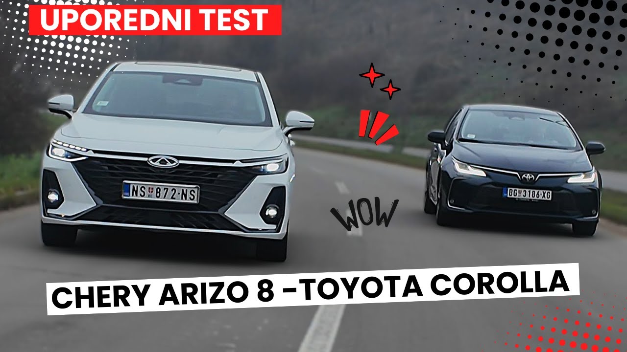 Chery Arrizo8 vs. Toyota Corolla -  Uporedni TEST by Miodrag Piroški
