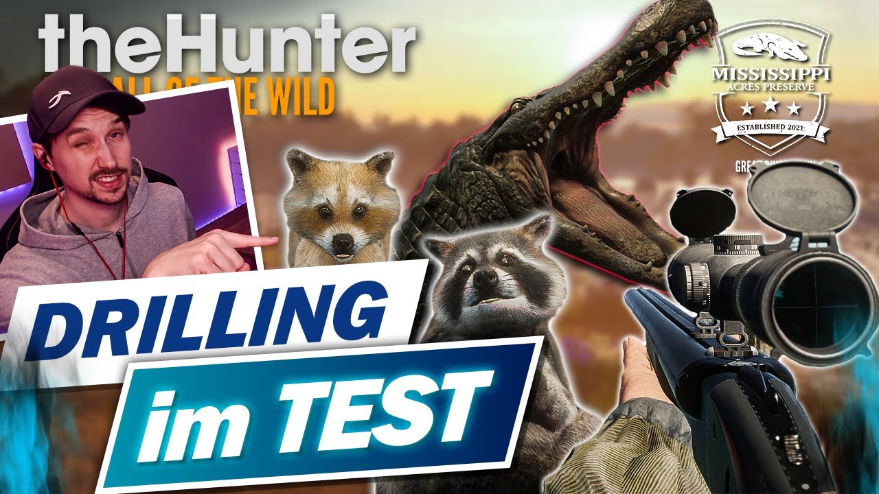 Drilling vs. Waschbär und Alligator the Hunter Call of the Wild deutsch gameplay
