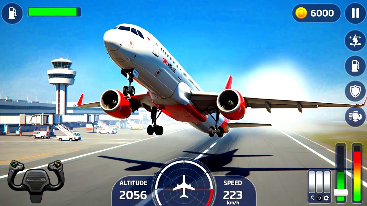Flight Airplane City Pilot Simulator - Seconds From Total Cash Android Gameplay 🎮 