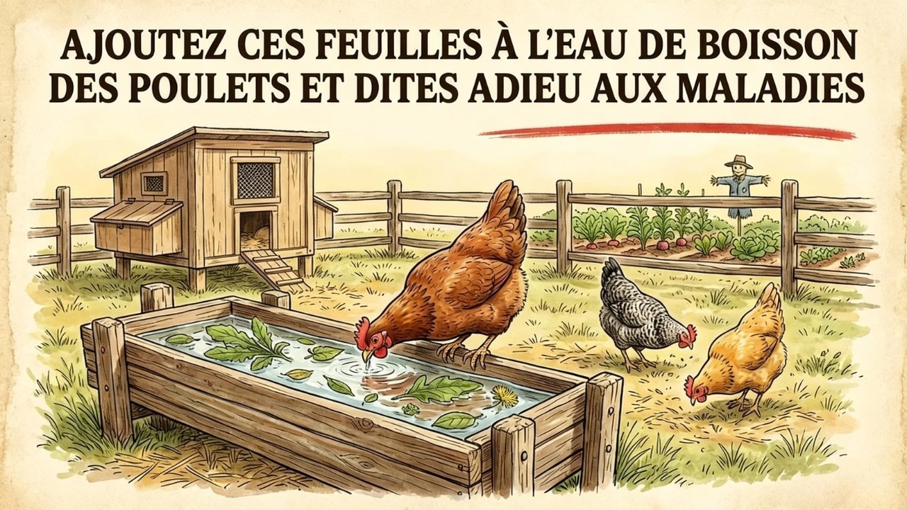 Feuilles hachées dans l’eau : le meilleur antibiotique naturel pour vos poules