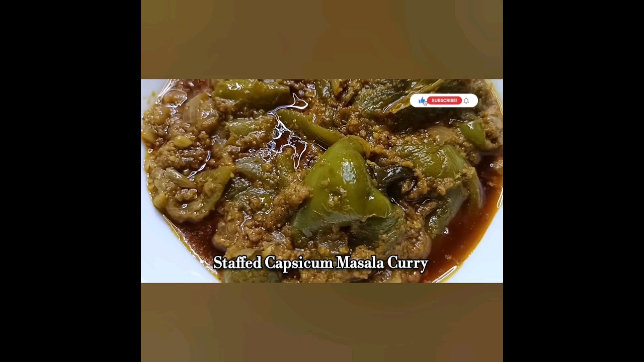 Stuffed Capsicum Masala Curry Recipe