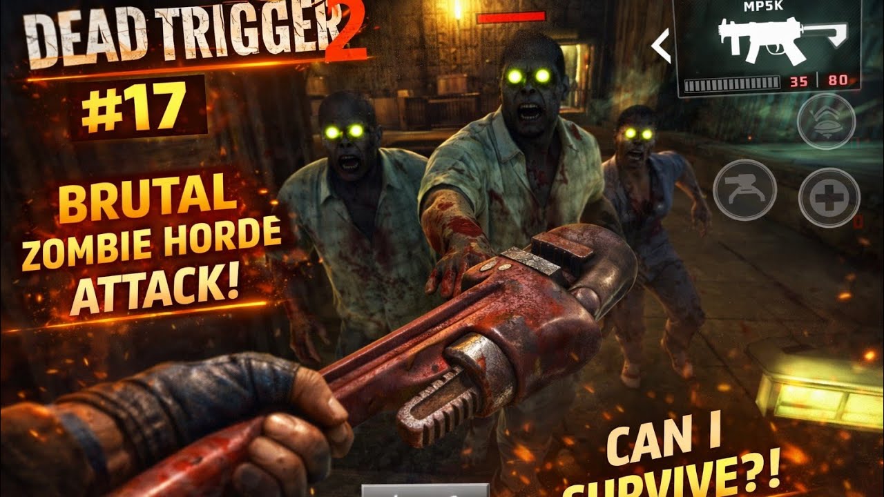 Dead Trigger 2 Gameplay #17 💀 | Brutal Zombie Horde Attack! Can I Survive?! 😱