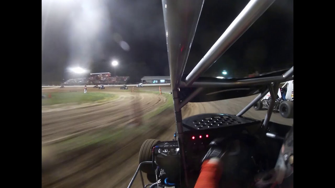MICRO SPRINT FLIP Kenton Brewer 7K On-Board Non-Wing Sweet Springs Motorsports Complex 6/8/2019