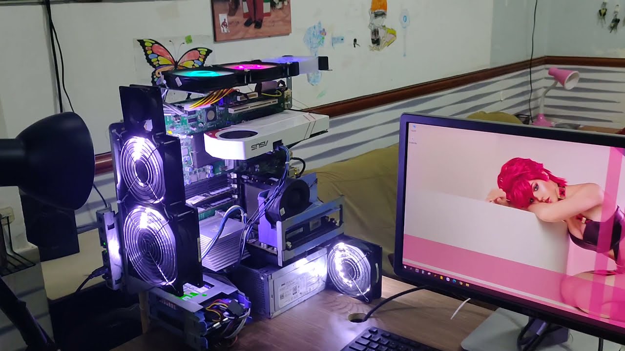 Mod Dell T7500 Workstation open case.