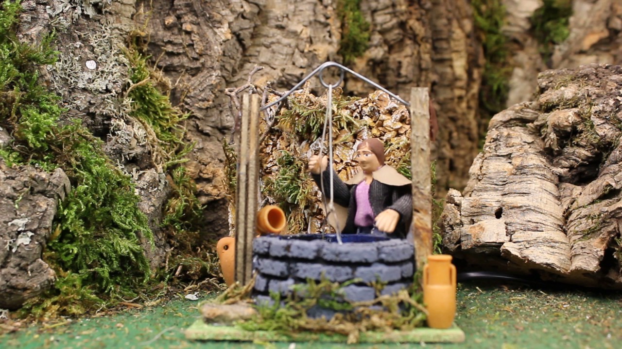 presepetradizionale.it - traditionalnativity.com - MOVIMENTO DONNA AL POZZO CM 8