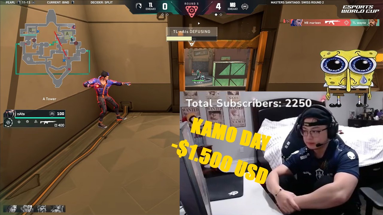 Shanks Watch Party TL vs M8, But his LOSING MONEY
