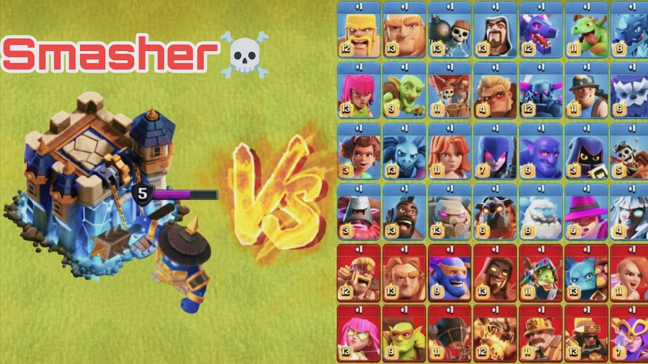 Smasher Guardian vs Every Troops || Clash of Clan || COC WORLD 