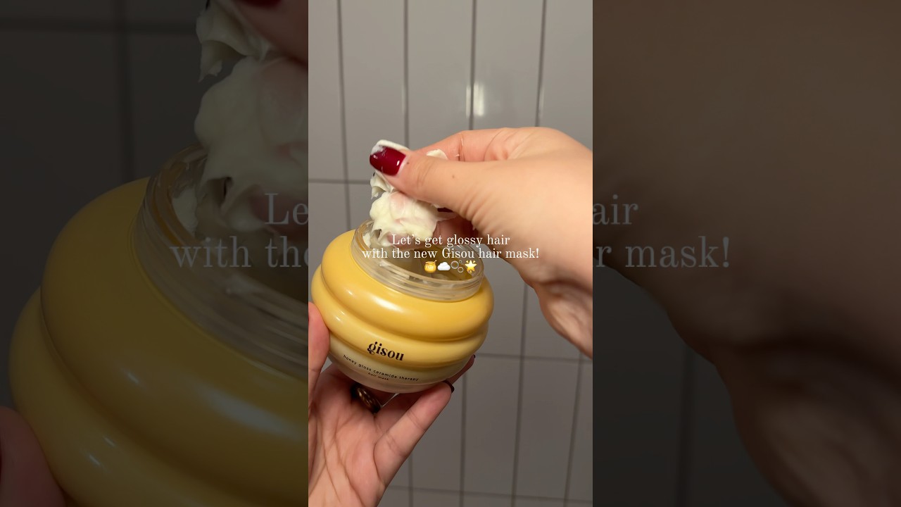 let&rsquo;s try the new Gisou honey gloss ceramide therapy hair mask🍯☁️#gisou #healtyhair #hairtutorial