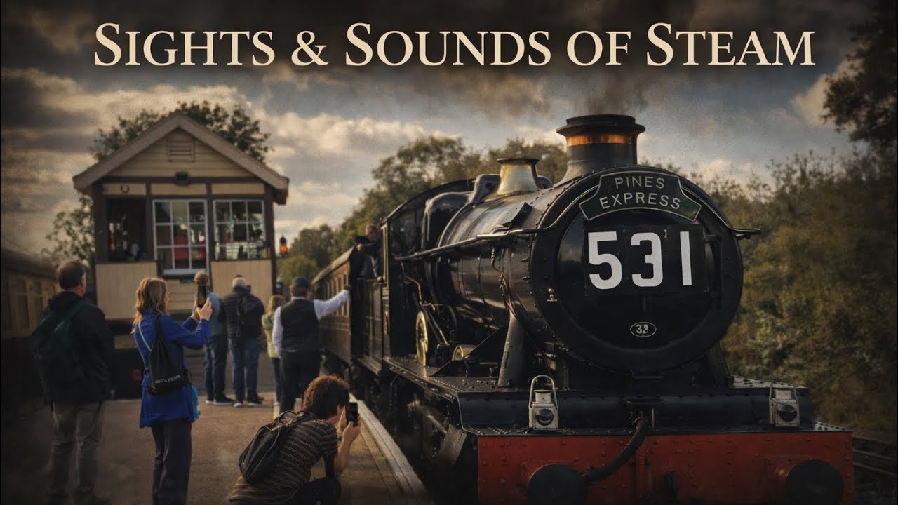 Sights & Sounds of Steam 🚂 | 4953 Pitchford Hall at the Epping Ongar Railway