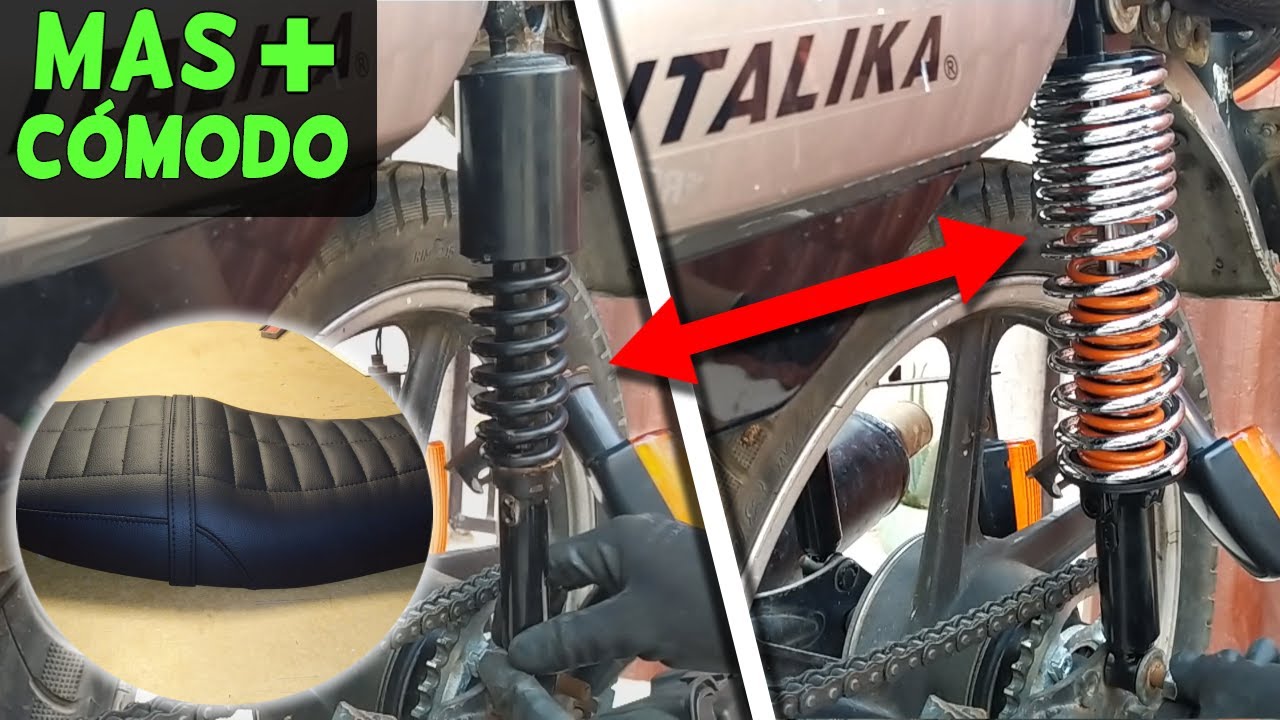 COMO MEJORAR LA COMODIDAD DE TU MOTO! 5 FORMAS | SUSPENSIÓN SNS Adaptar Amortiguadores FT150, DT125