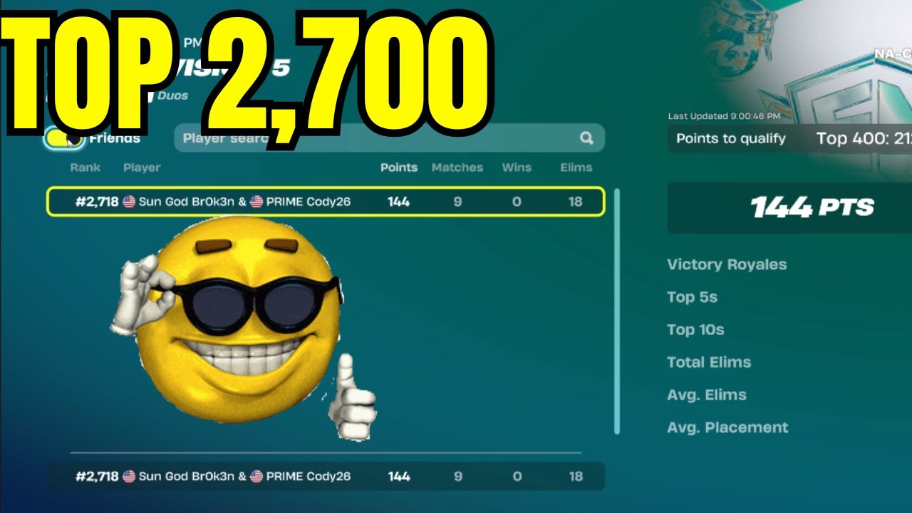 TOP 2,700 in Division 5 | Fortnite