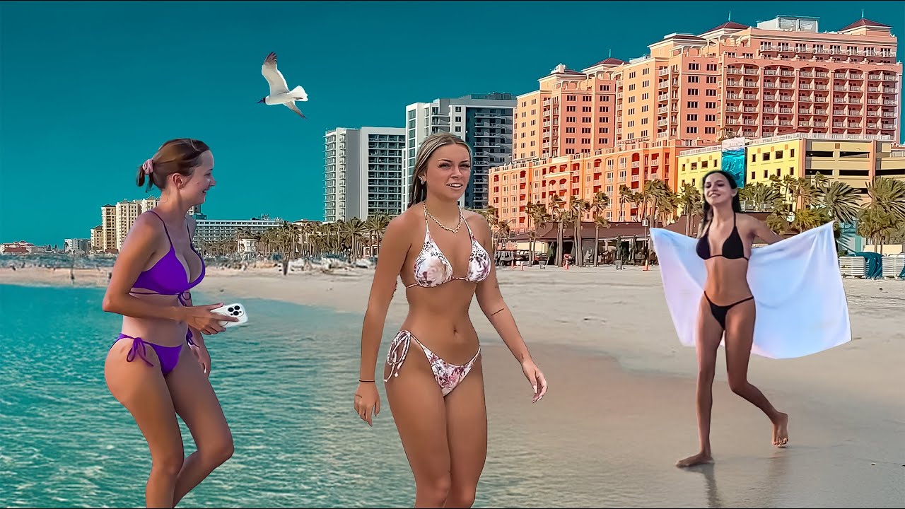 Clearwater Beach Florida. Evening Walk Tour (September 6, 2025)