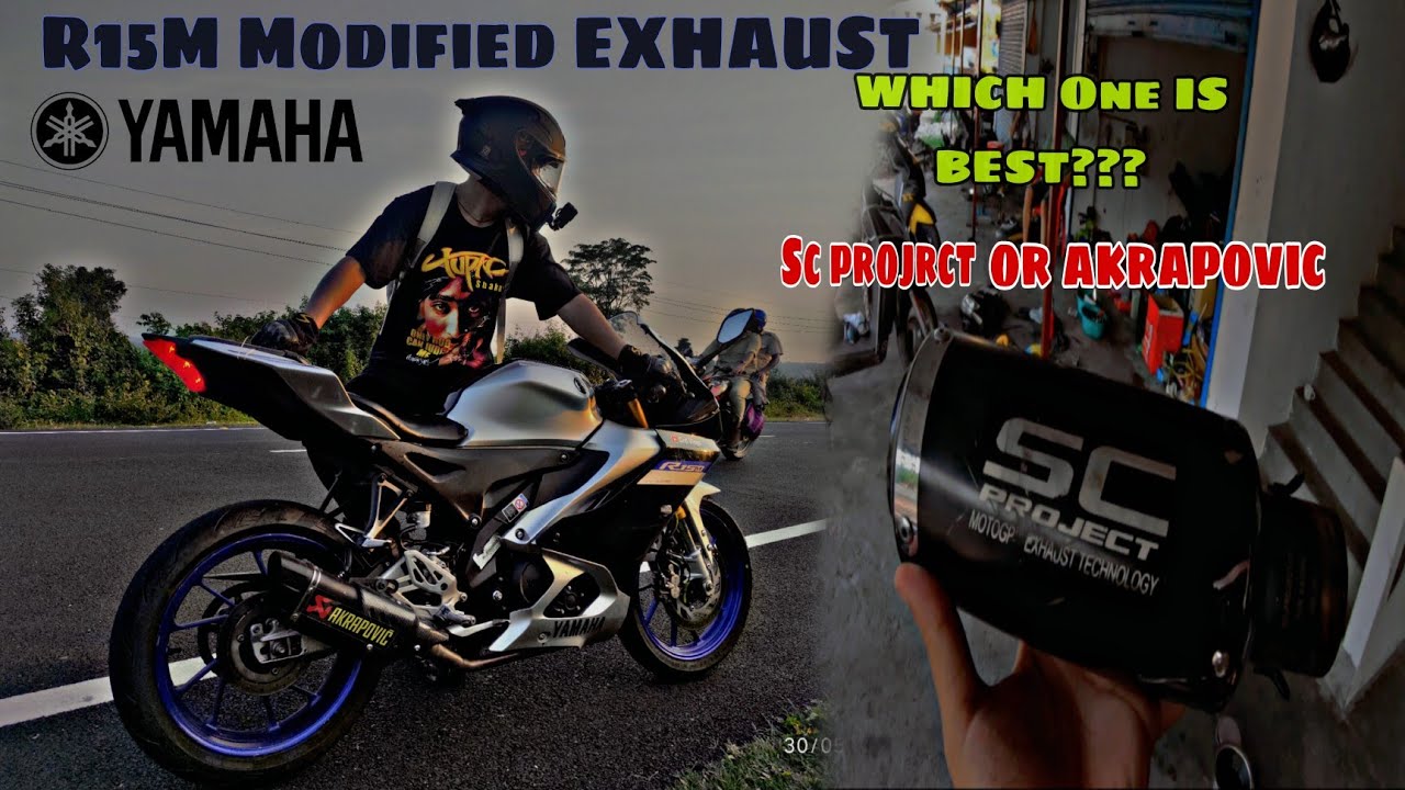 R15M Modified exhaust🔥| Akrapovic vs SC project⚡| Grd vlogs