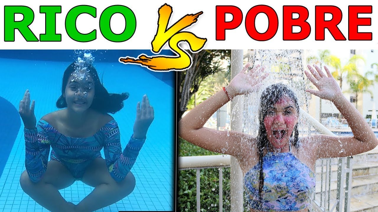 RICO VS POBRE NA PISCINA - Muita Diversão