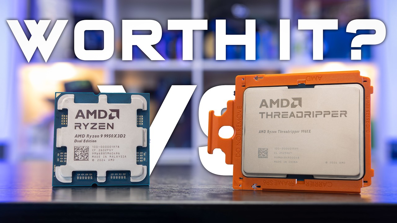 Threadripper 9960X vs 9950X3D2, The Results Surprised Me!