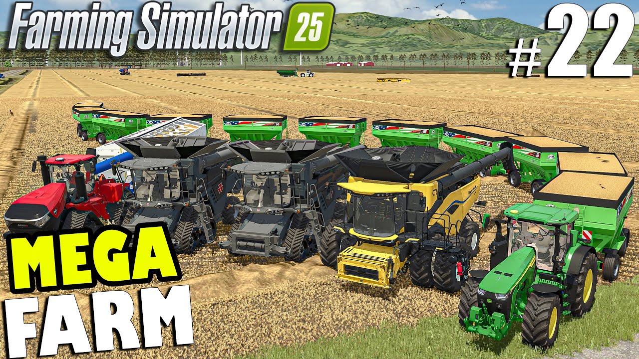 MEGA FIELD HARVEST (+330.000l of WHEAT) | MEGA FARM Challenge | Farming Simulator 25