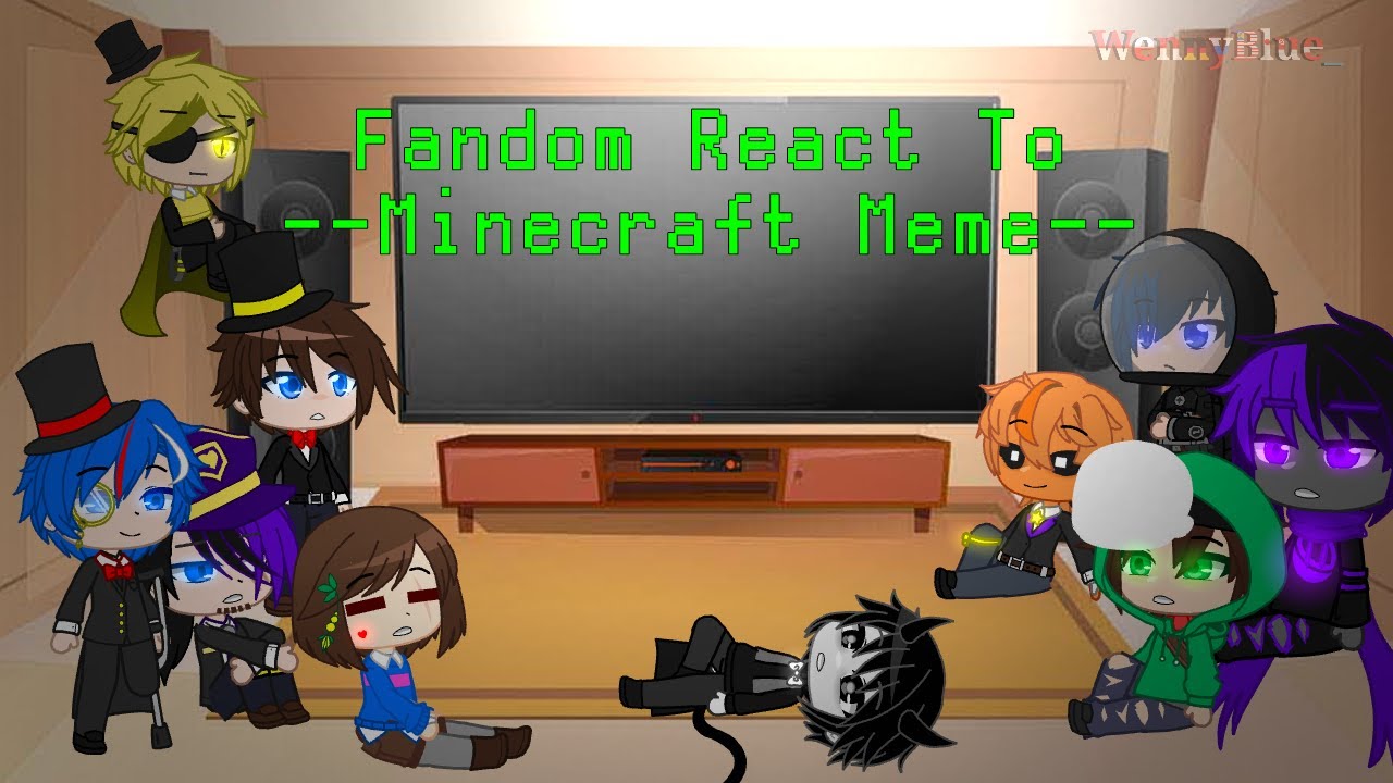 Fandom React To Minecraft Meme||Part 1/?||GachaClub||Eng&Indo Sub