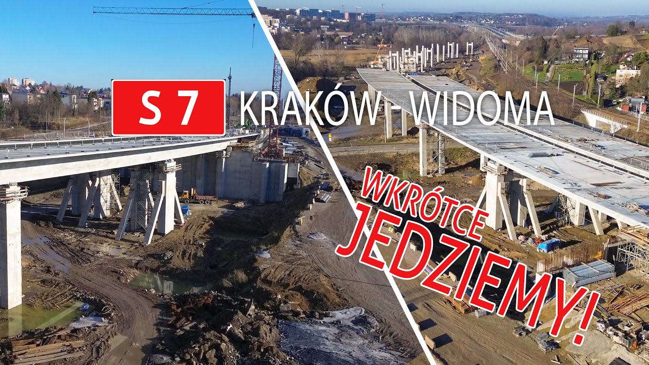 S7 Kraków - Widoma |Węzeł Mistrzejowice S7/S52 DRON Grudzień 2024