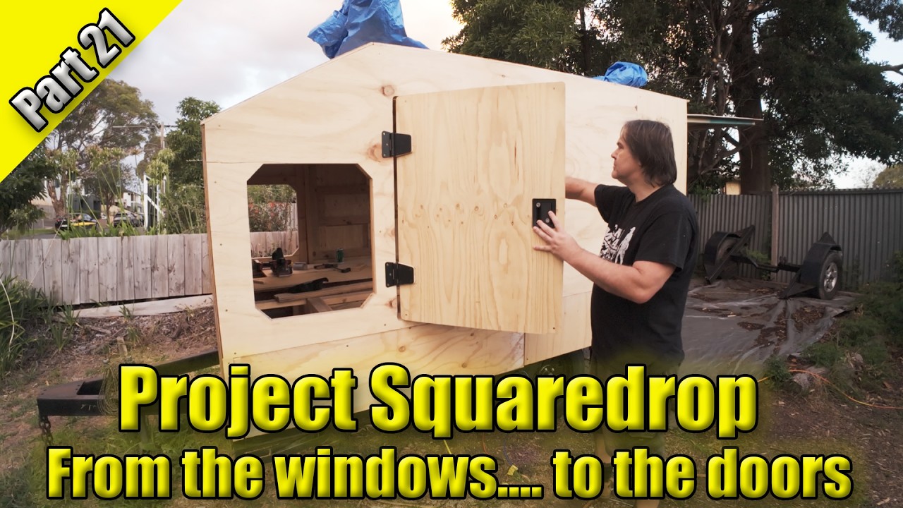 Building a Square Drop Camper - Part 21 - Fitting doors and windows