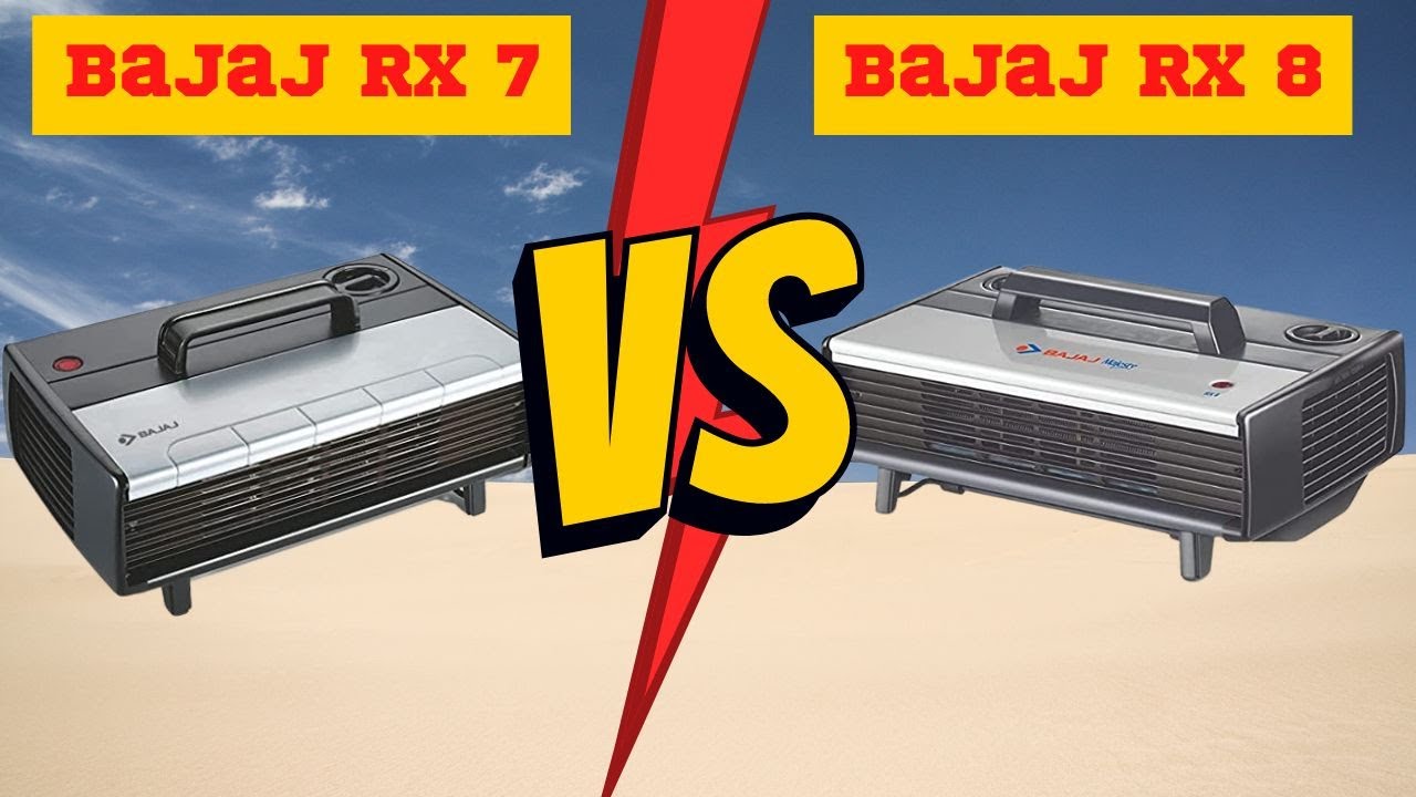 Bajaj Room Heater - Bajaj Majestry RX 7 VS Bajaj Room Majestry RX 8 Bajaj Fan Heater II Light Square