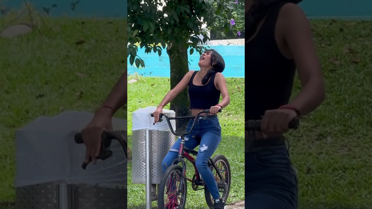 Los mejores momentos de la bicicleta 🚴‍♀️ 🚳🚲 sorpresa 🎁🎉 😨😆broma de humor