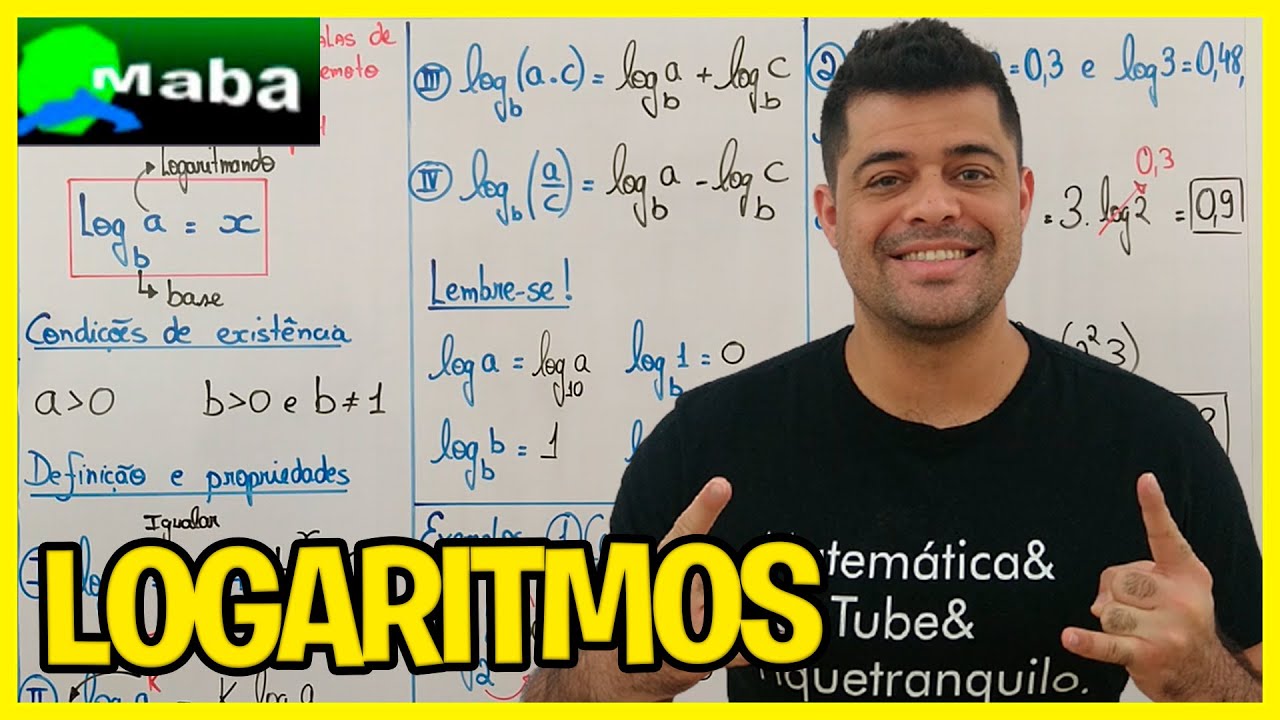 LOGARITMO (LOG) -   DICAS IMPORTANTES   -   Com professor Bruno