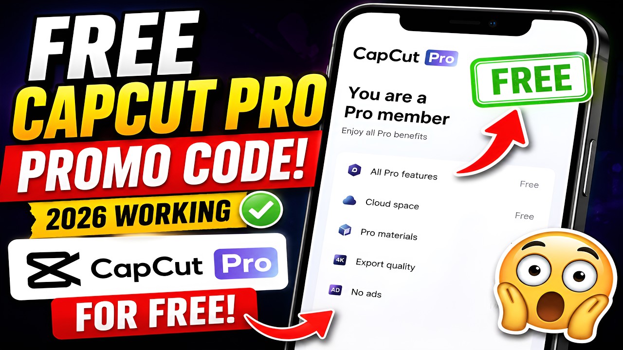 Free CapCut Pro Promo Code (2026) &ndash; Get CapCut Pro FREE ✅