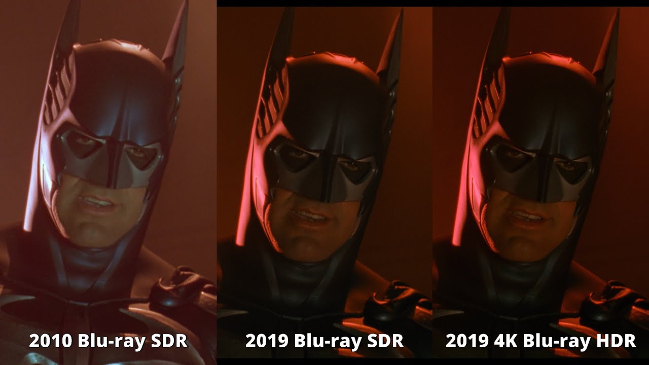 Batman & Robin 4K vs Blu-ray Comparison (HDR version)