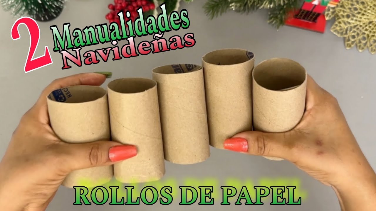 2 INCREÍBLES Manualidades Navideñas con Simples ROLLOS DE PAPEL Higiénico Seguro Amarás el Resultado