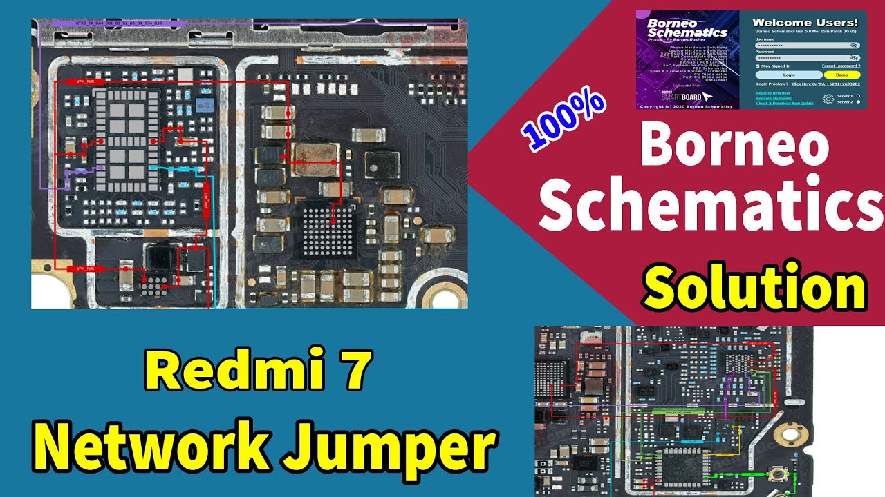 Redmi 7 network solution, Network jumper redmi 7 Borneo schematics