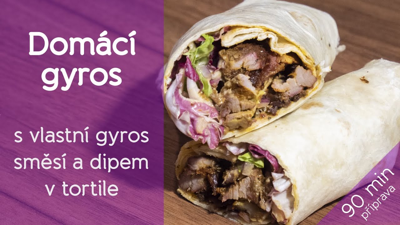 Domácí gyros směs s vepřovo/skopovým masem v tortile #10