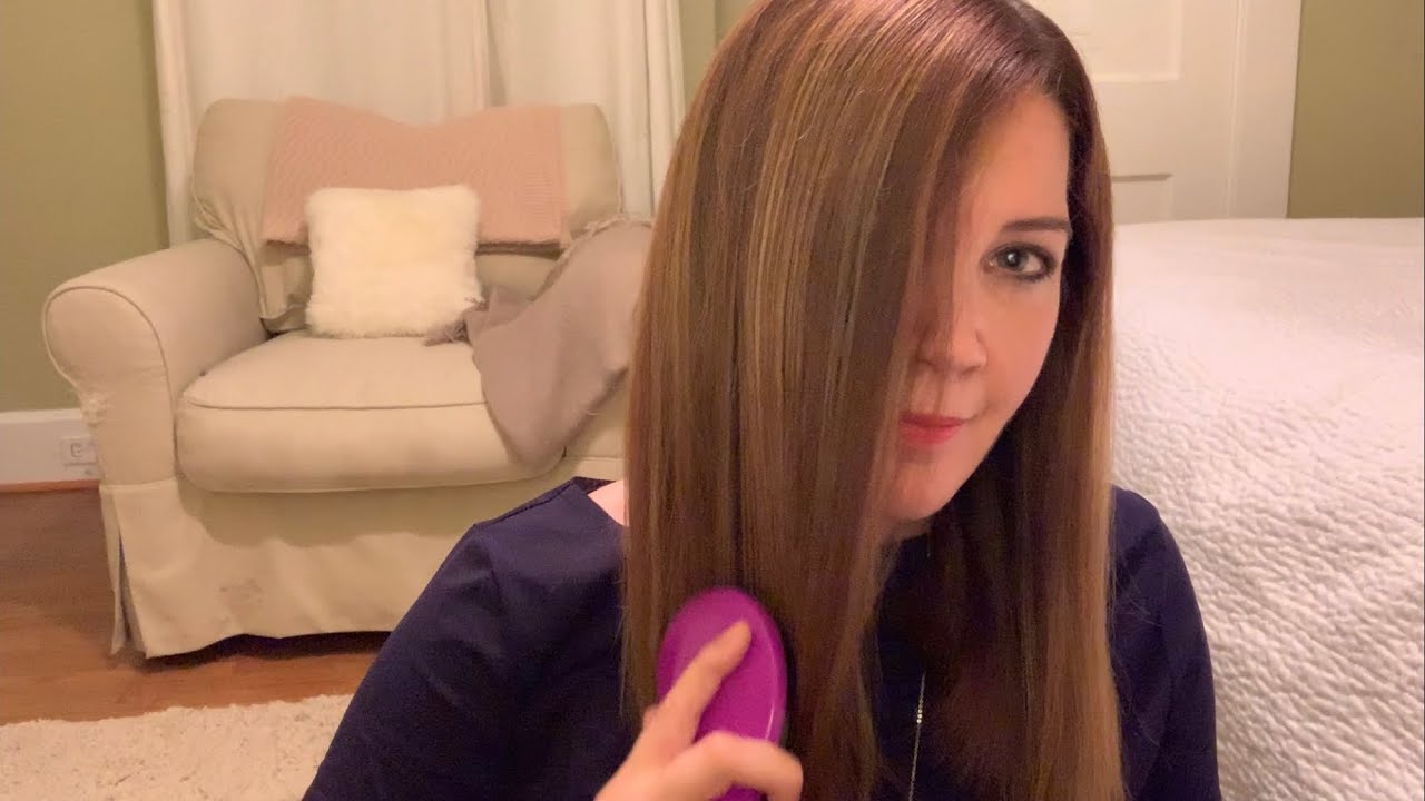 ASMR Hair Brushing, brushing over face, applying hair products, hair play, soft-spoken