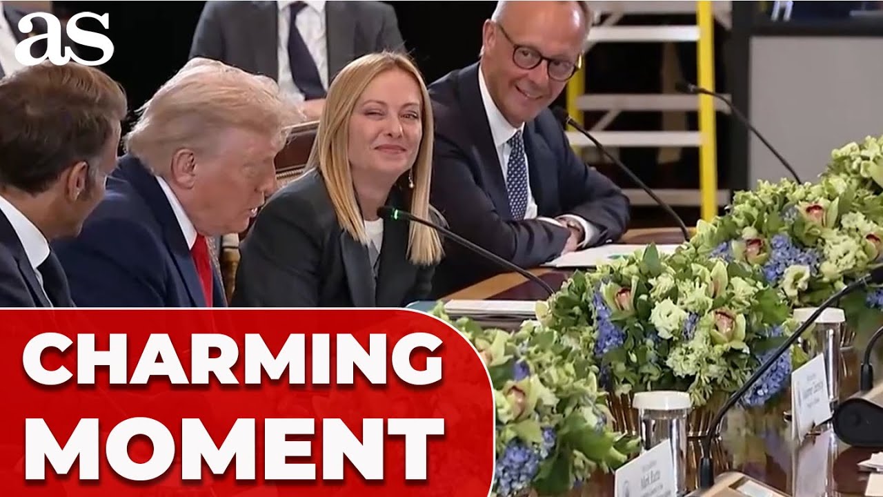 MELONI'S expression STEALS THE SHOW as Trump PRAISES HER