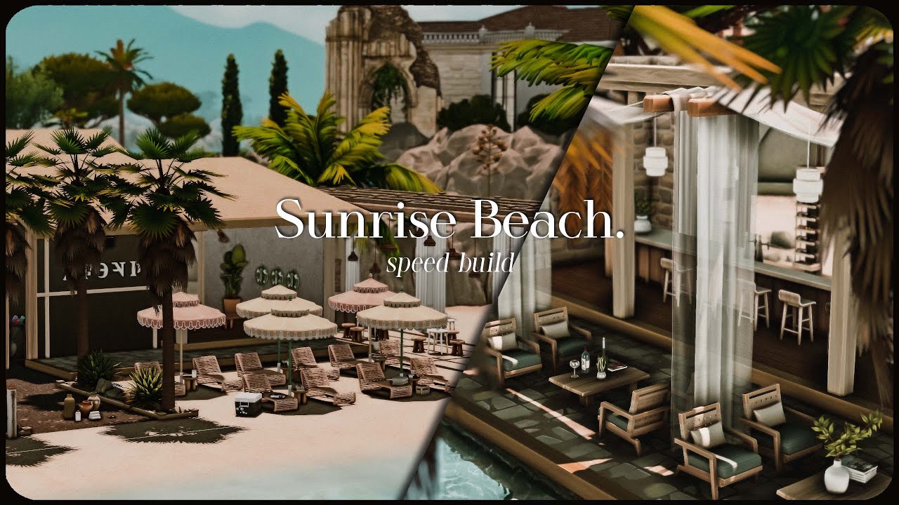 Sunrise Beach ♥ The Sims 4: Speed Build // CC