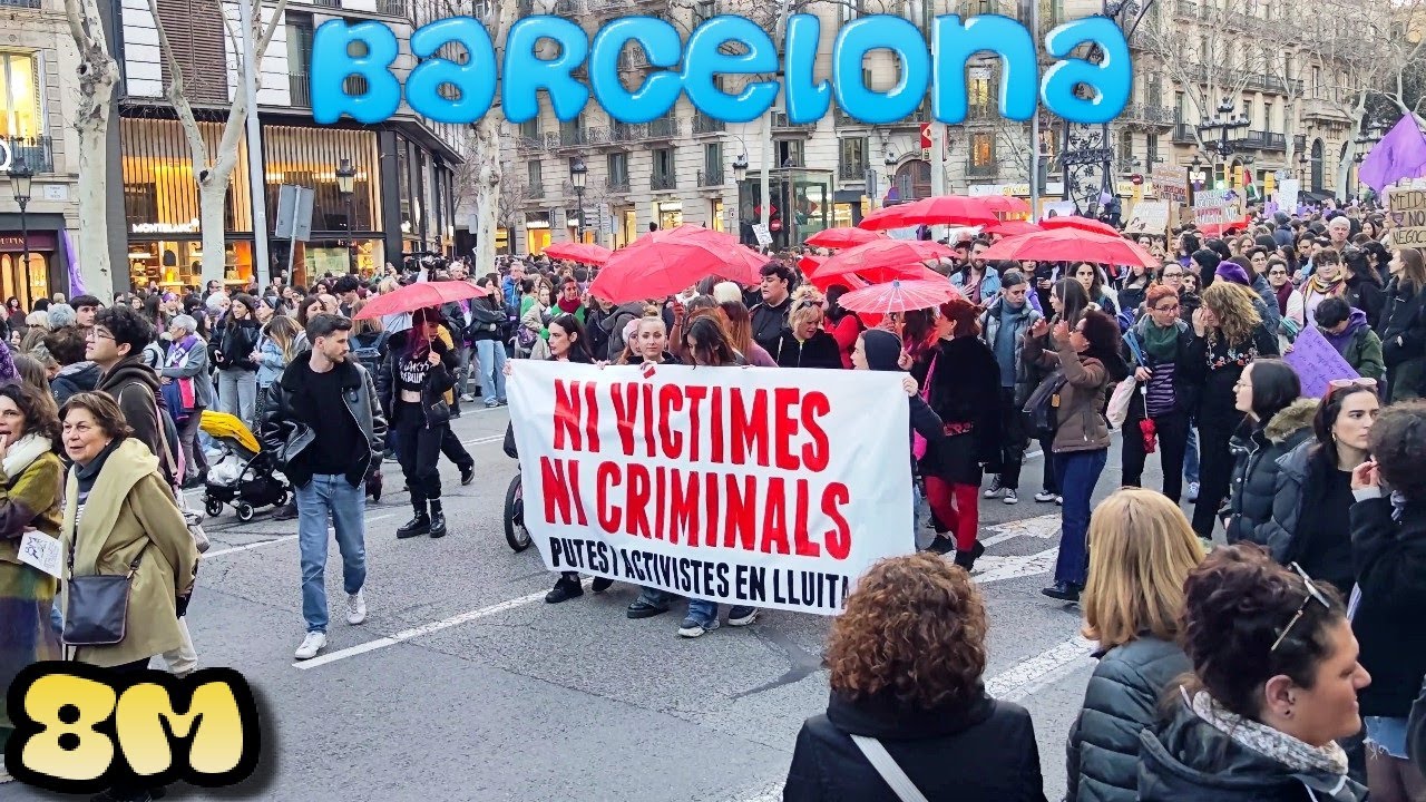 8M 💜 Manifestación Feminista en Barcelona 2024 🇪🇸