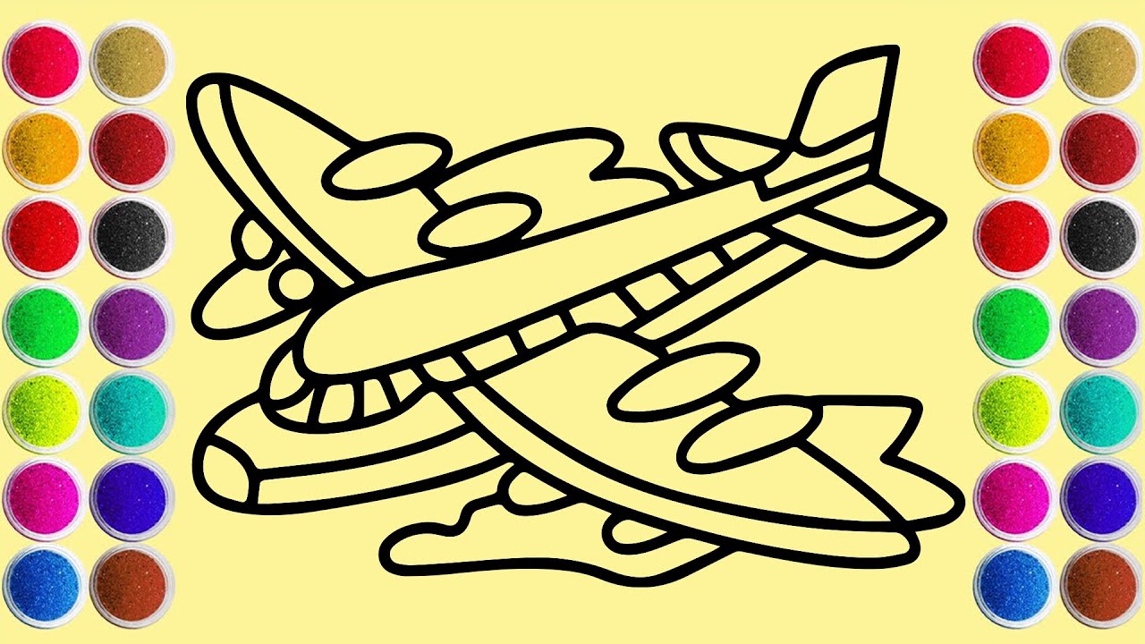 Relax and enjoy this satisfying sand painting of a cute plane | easy step by step tutorial