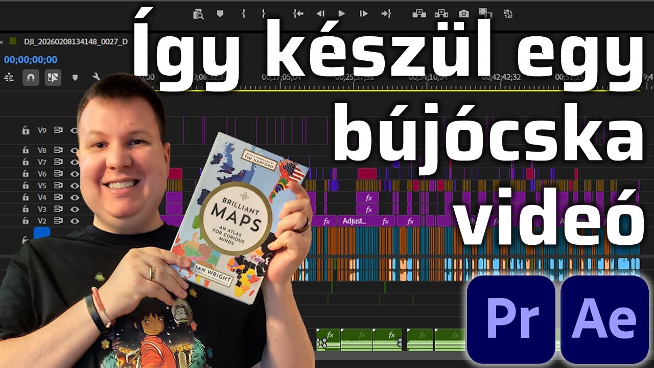 A bújócska videók vágási folyamata - Premiere Pro, After Effects rundown