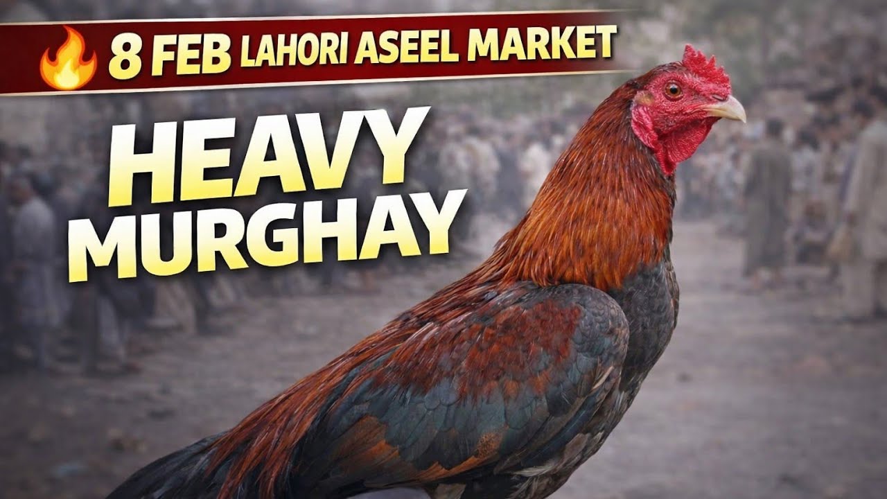 Aseel Ki Mandi | Larri Adda Lahore | Lahori Aseel Market | 8 February 2026