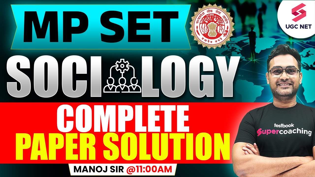 MPSET Sociology Answer Key 2024 | MPSET Sociology Analysis 2024 By Manoj Sir | MPSET Sociology Paper