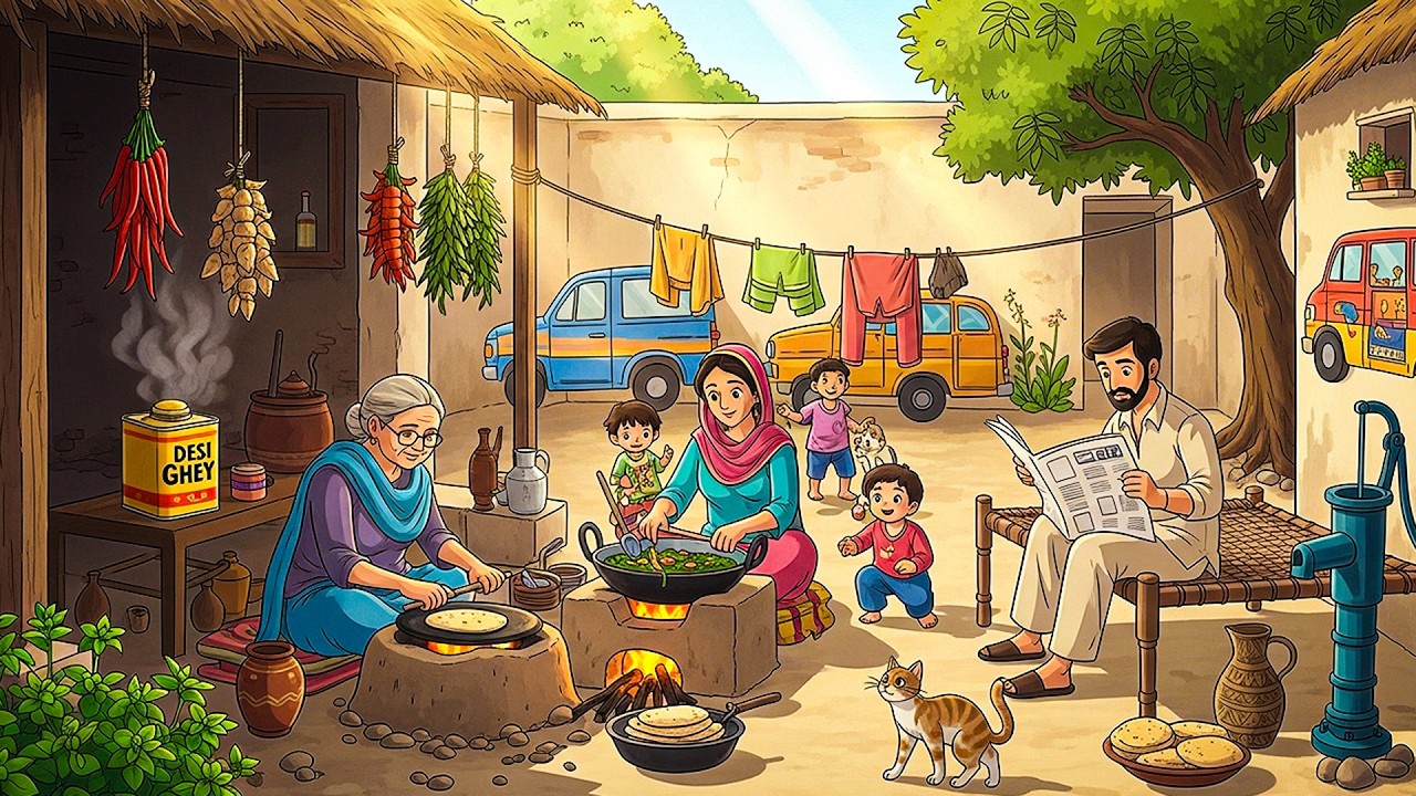 This is How We Grew Up | Cozy Pakistani Village Aangan Life