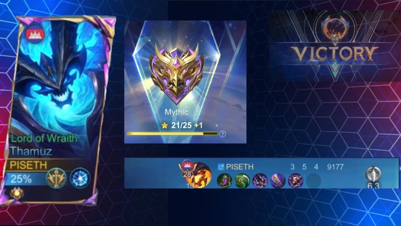 Thamuz play || Rank Mythic || 3kills but win 🏆 on the way to top global 🫡