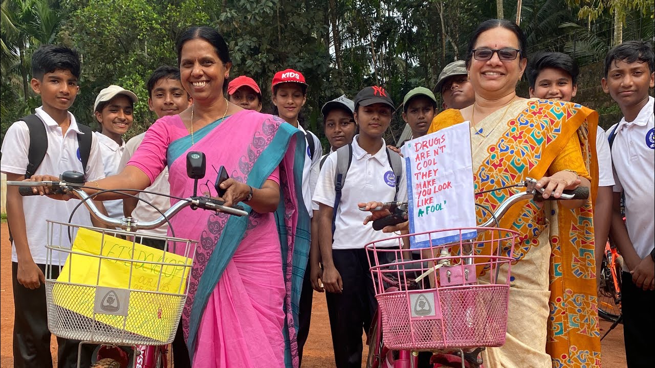 സൈക്കിൾ റാലി|ലഹരിക്കെതിരെ വിദ്യാർത്ഥിമുന്നേറ്റം|എസ്‌.പി.സി.എം.ജെ.എച്.എസ്‌.എസ്‌.എളേറ്റിൽSAYNOTODRUGS