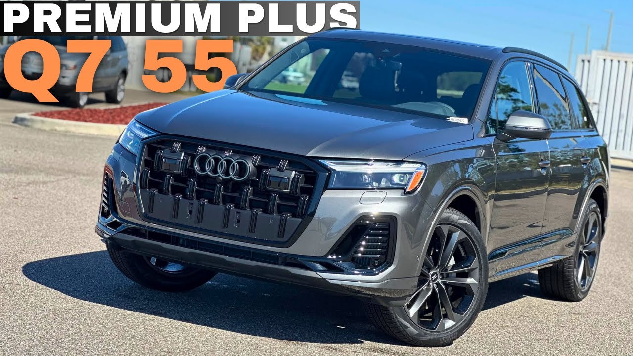 Audi Q7 Premium Plus 2025 года выпуска в сдержанном цвете «Самурайский серый» и с двигателем 55 TFSI