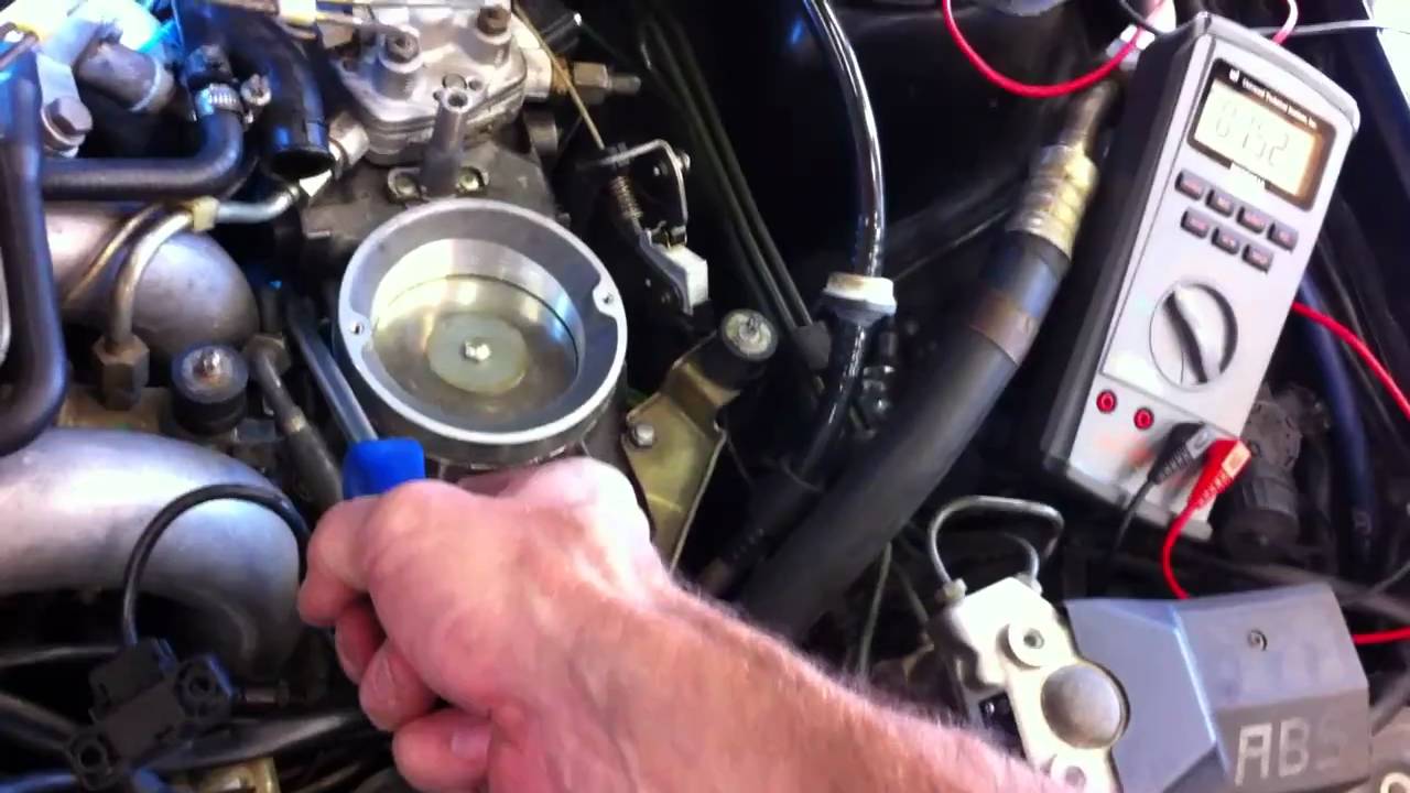 87 190e 2.3-16 Air Flow Meter potentiometer adjusting high idle