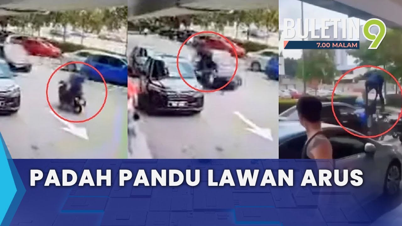 Pelajar Tiada Lesen Patah Tangan, Tunggang Motosikal Lawan Arus (B9)