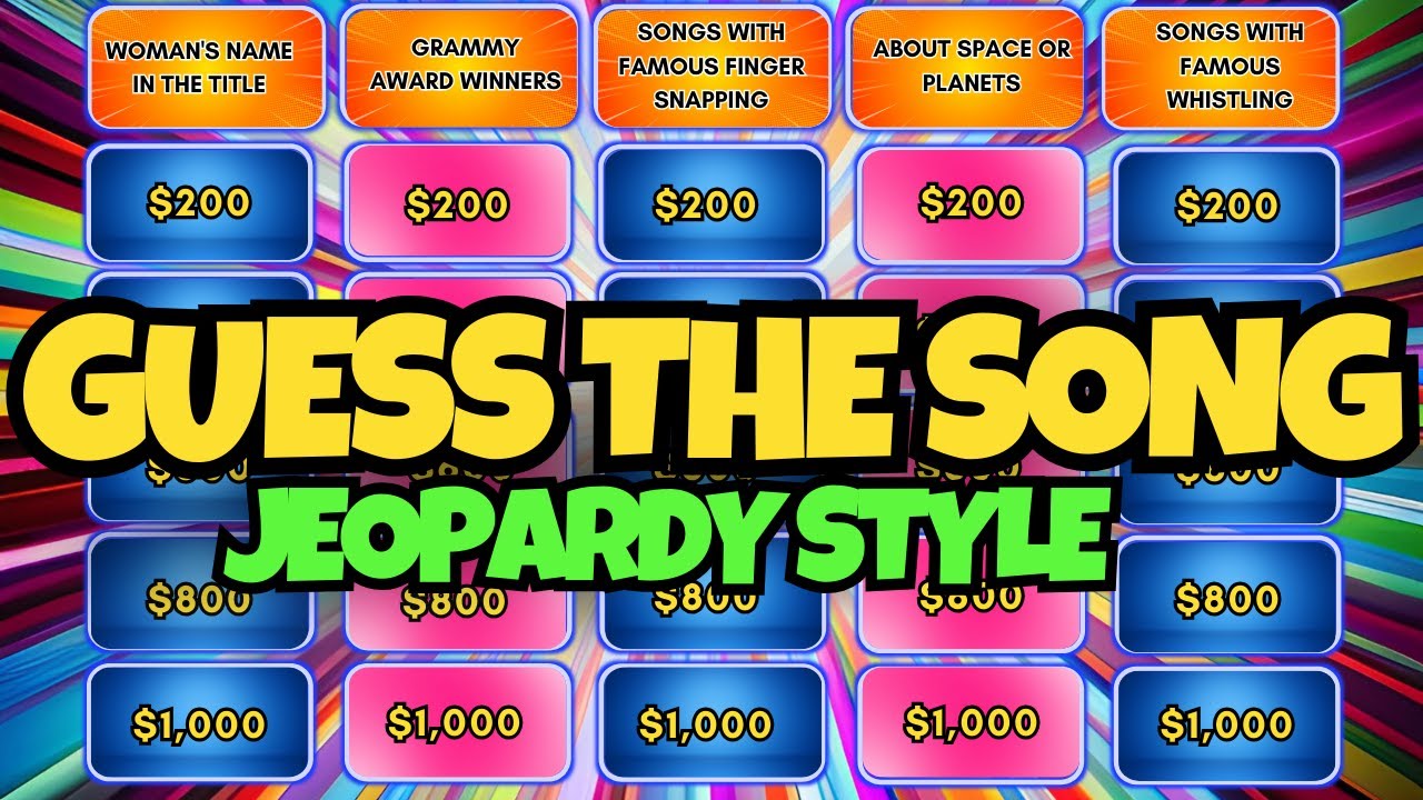 Guess the Song in 5 Seconds! 🎵⏱️ Jeopardy Music Quiz (New Categories Each Episode!)
