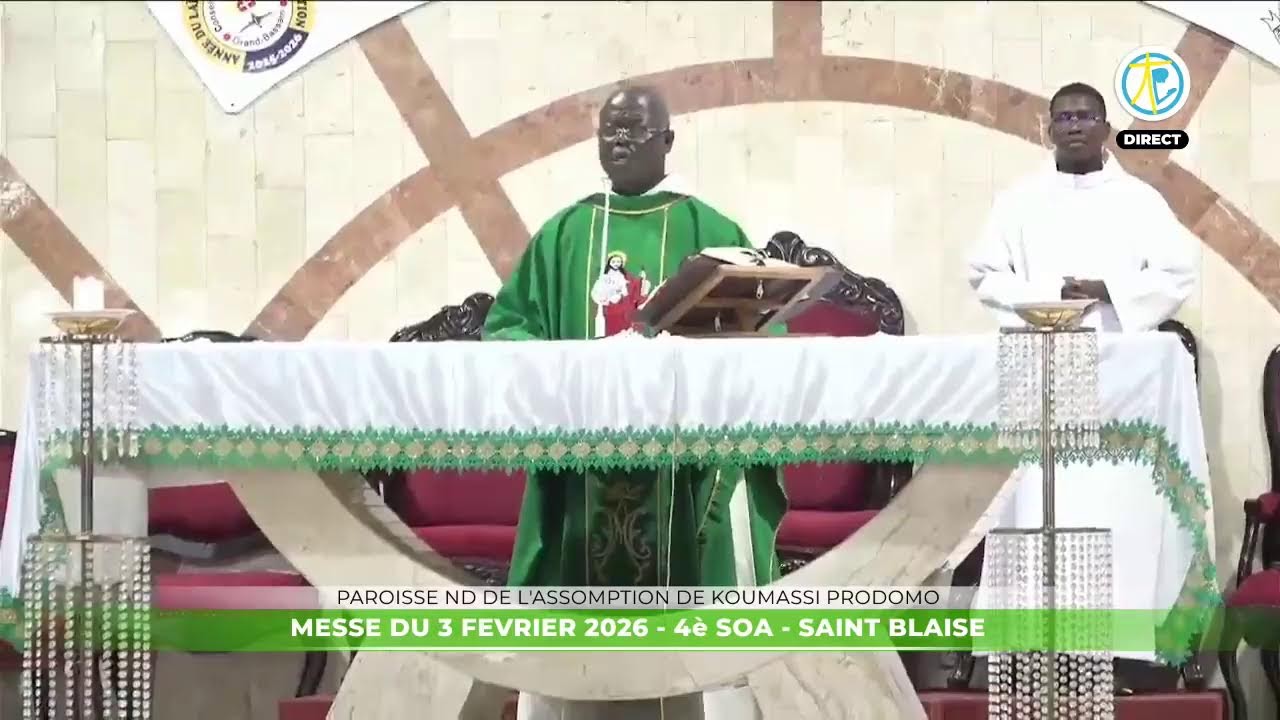 Messe de 6h15 du 3 février 2026 en direct de la paroisse ND de l Assomption de Koumassi Prodomo