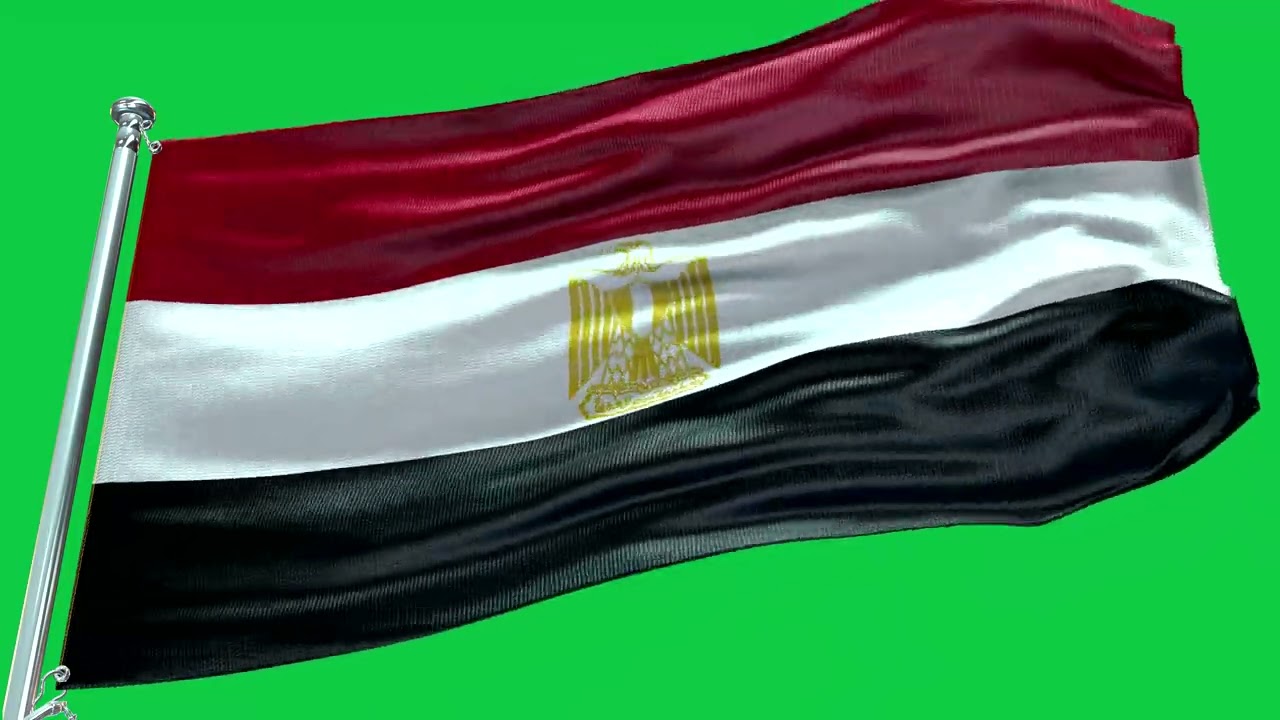 🚩Egypt Flag Waving  | GREEN SCREEN & CHROMA MATTE🚩